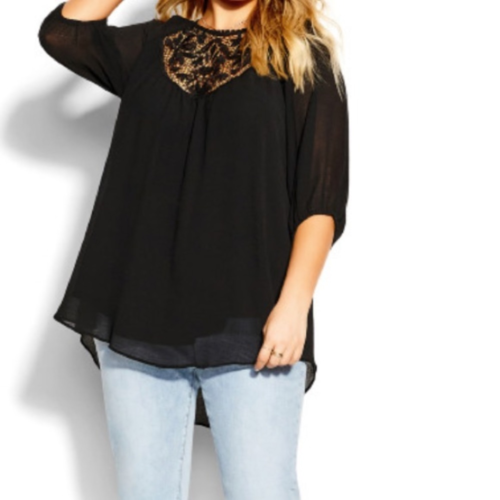 Lace Love Top-black